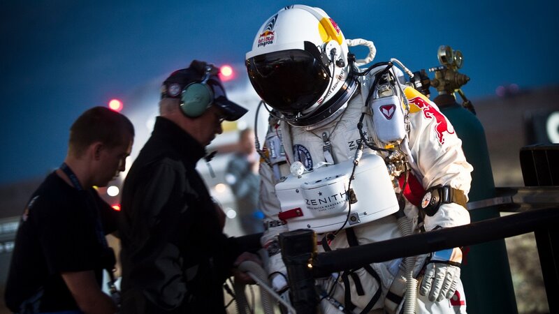 Astronaut in Spacesuit — White, Dramatic, Night