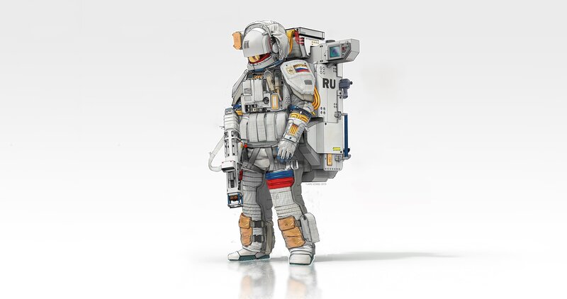 Astronaut in Spacesuit — White, Neutral