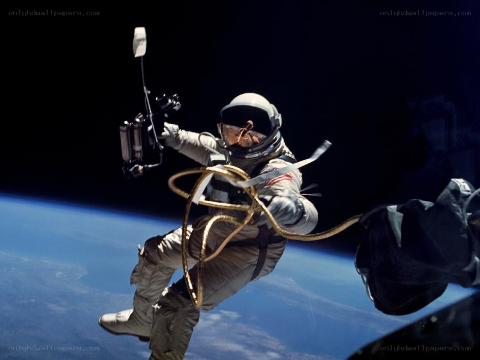 Astronaut in spacewalk