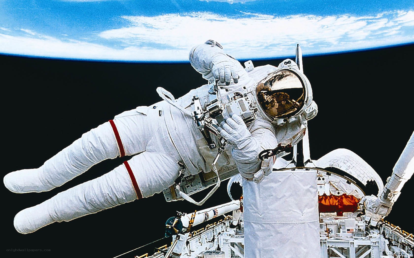 Astronaut in spacewalk