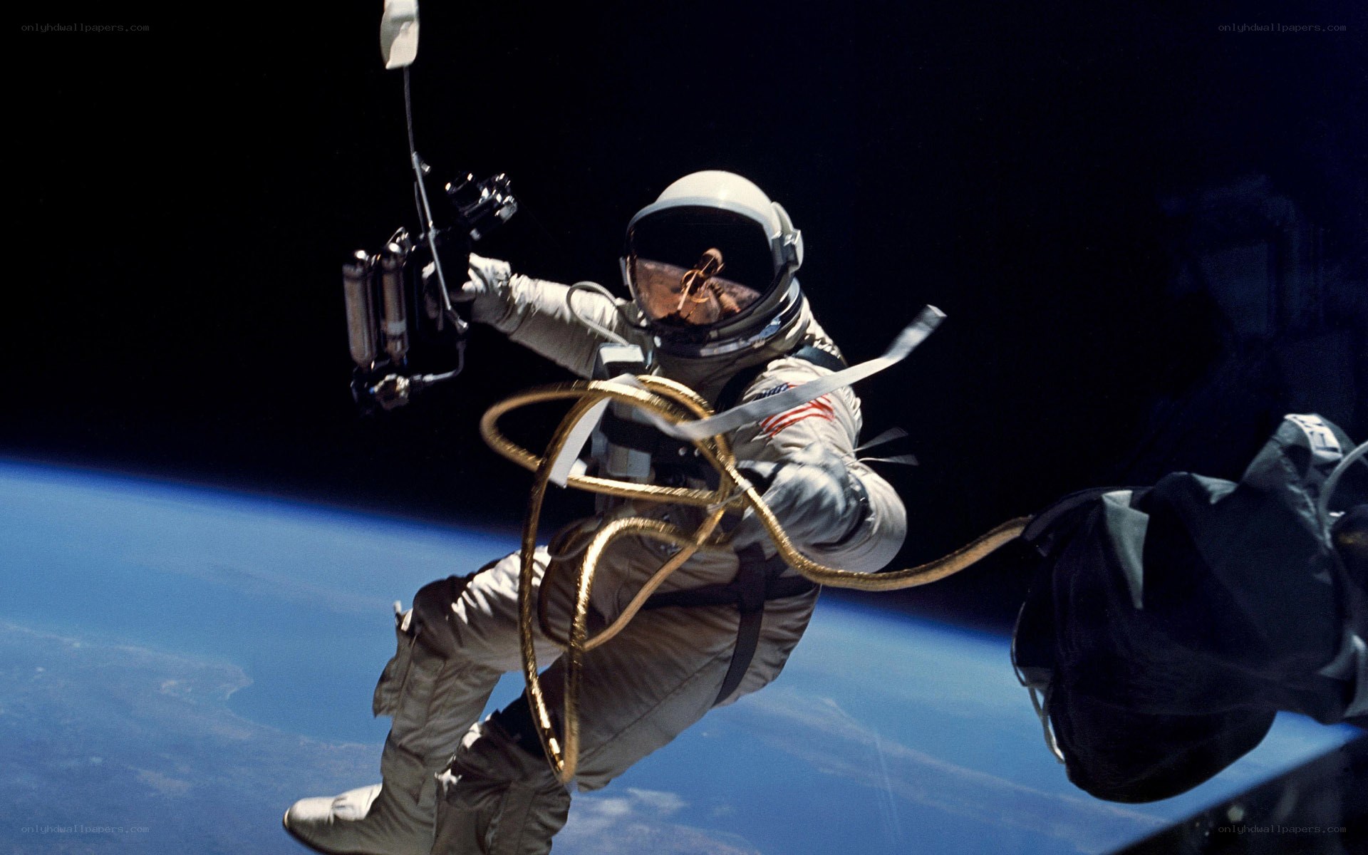 Astronaut in spacewalk