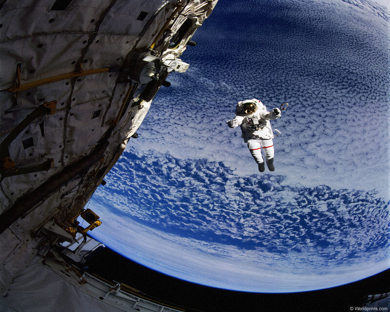 Astronaut in spacewalk