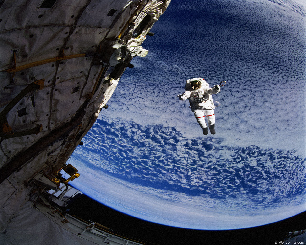 Astronaut in spacewalk