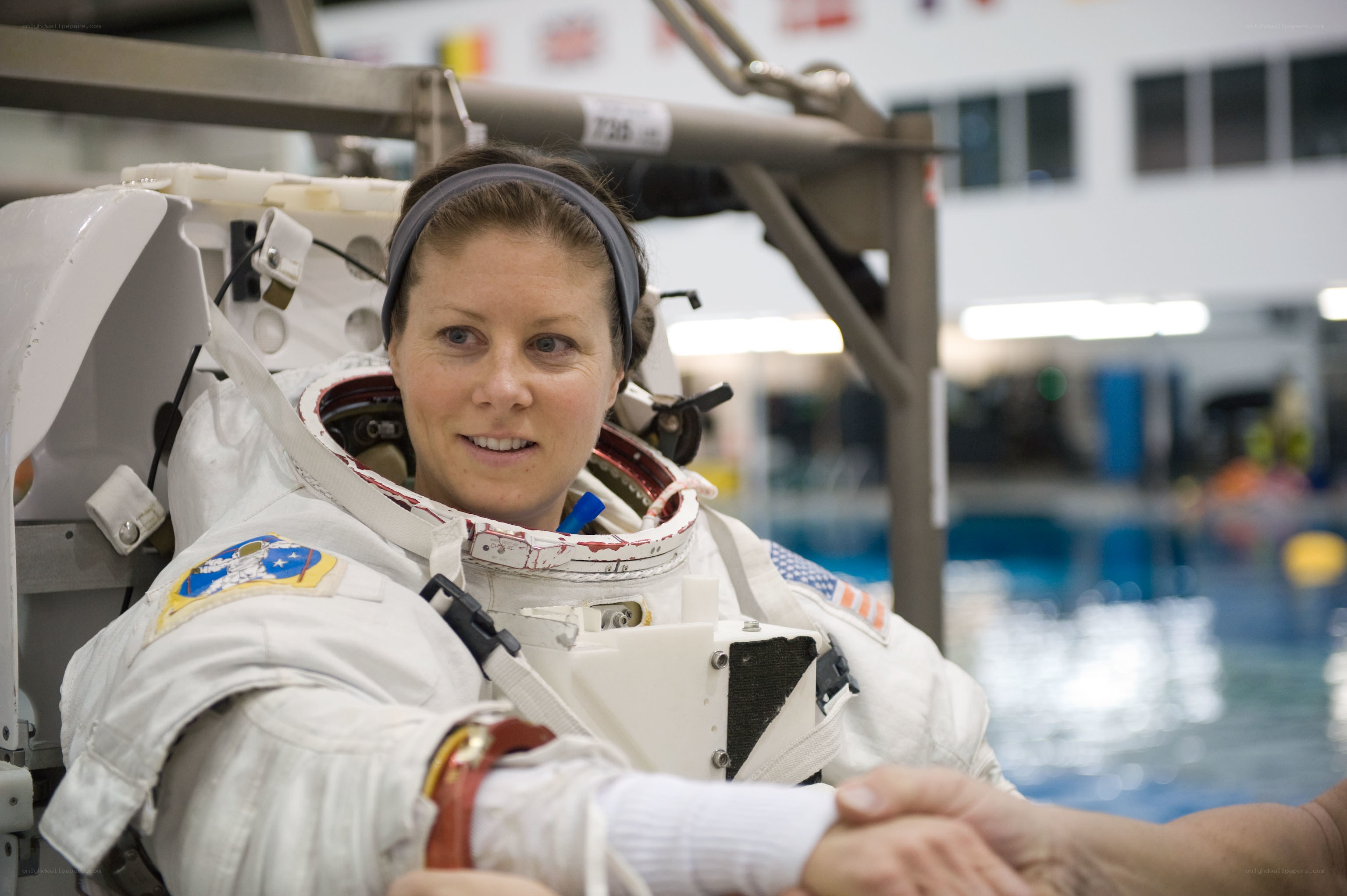 astronaut in training suit