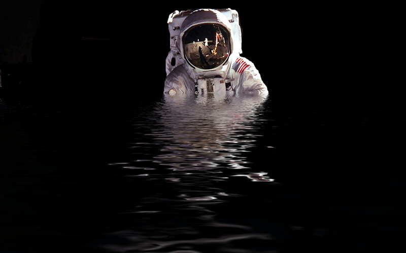 astronaut in water