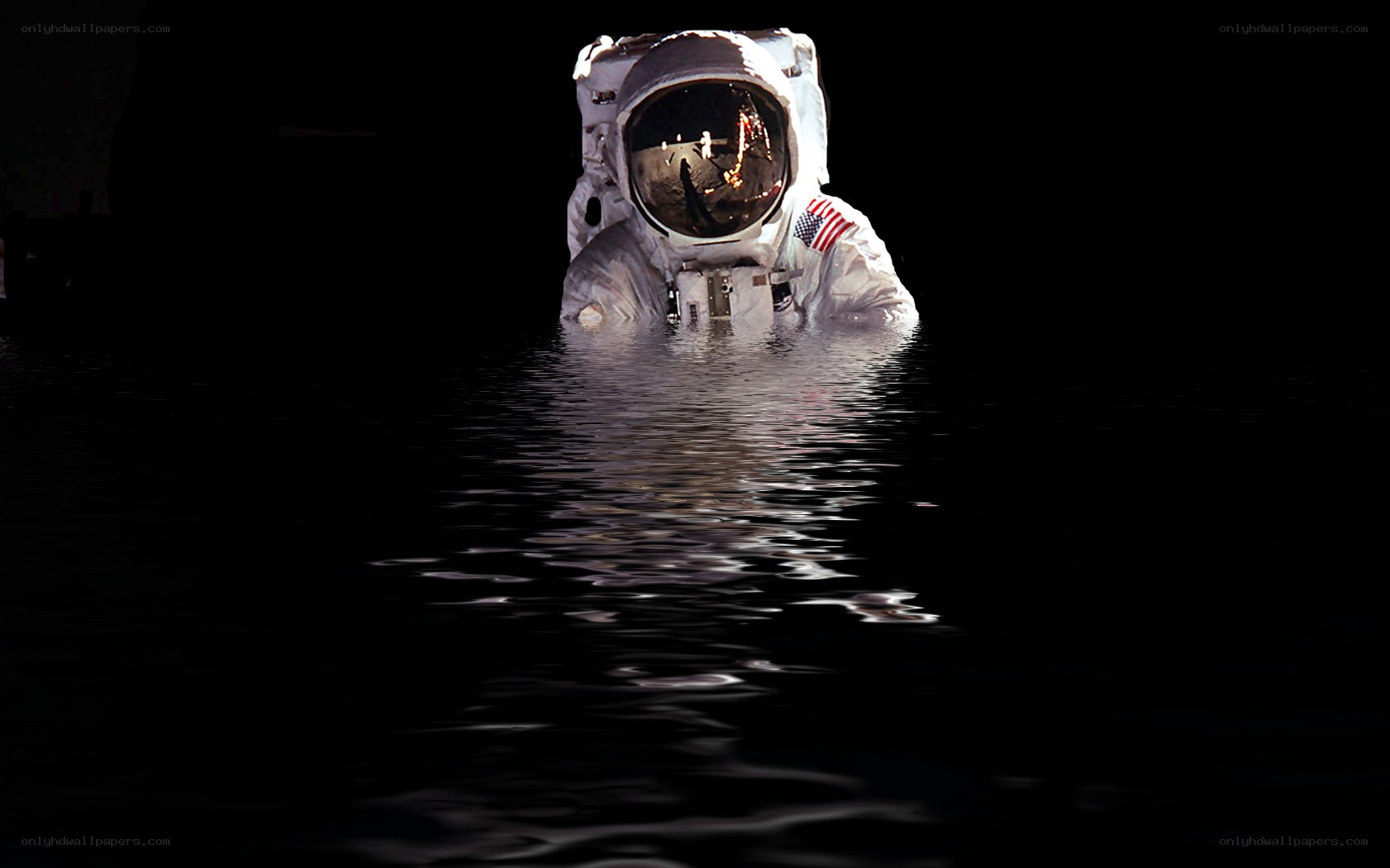 astronaut in water