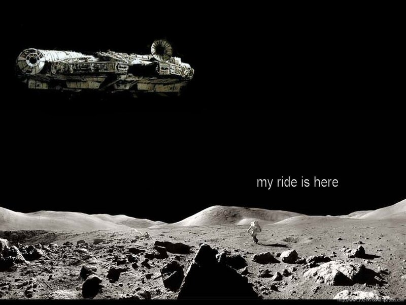 astronaut meets spaceship