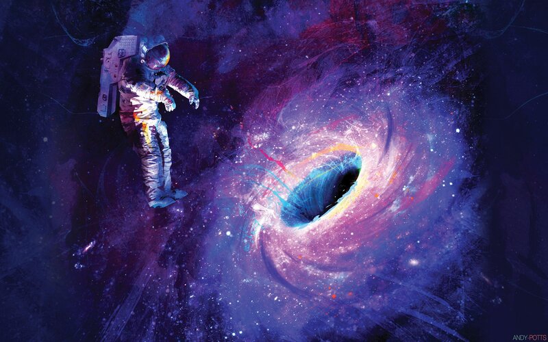 Astronaut Near Black Hole