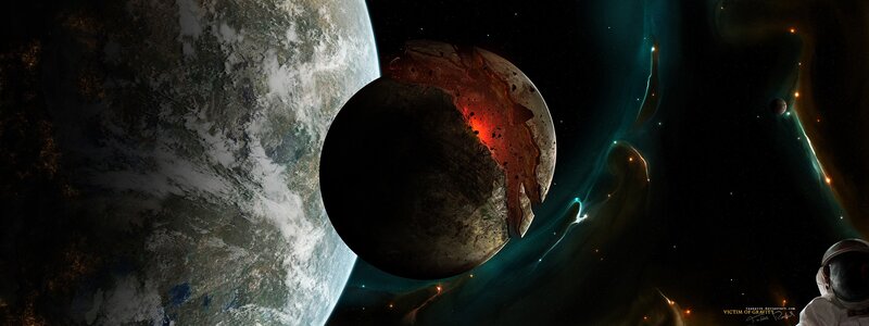 Astronaut Near Planet