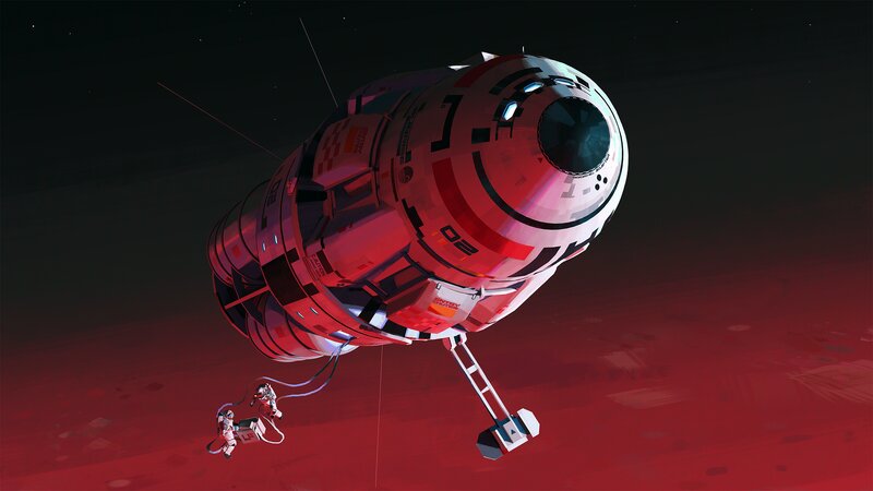 Astronaut Near Spacecraft
