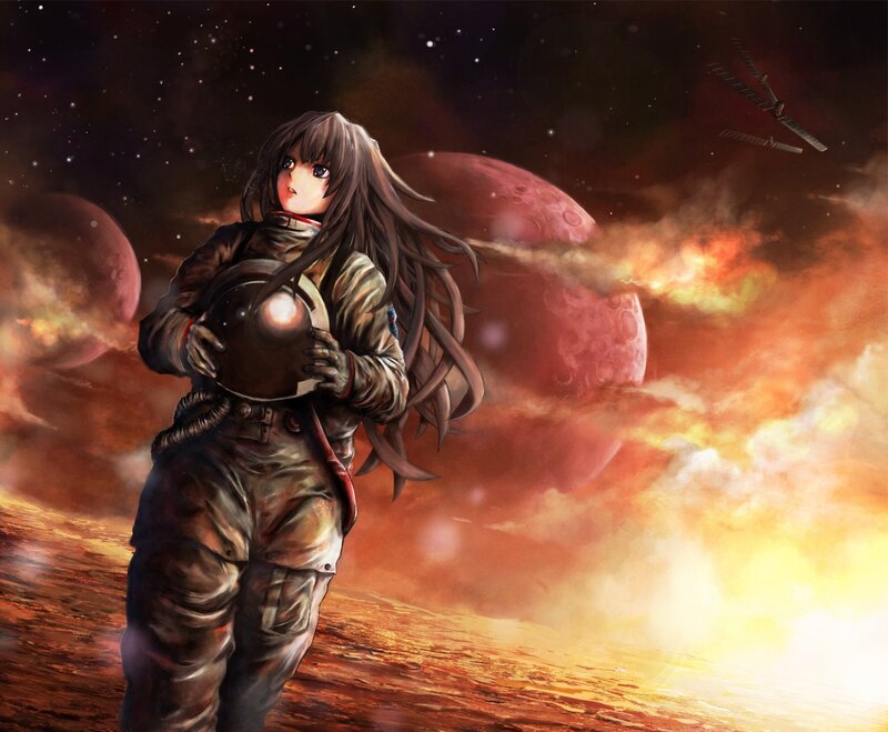 Astronaut on a alien planet