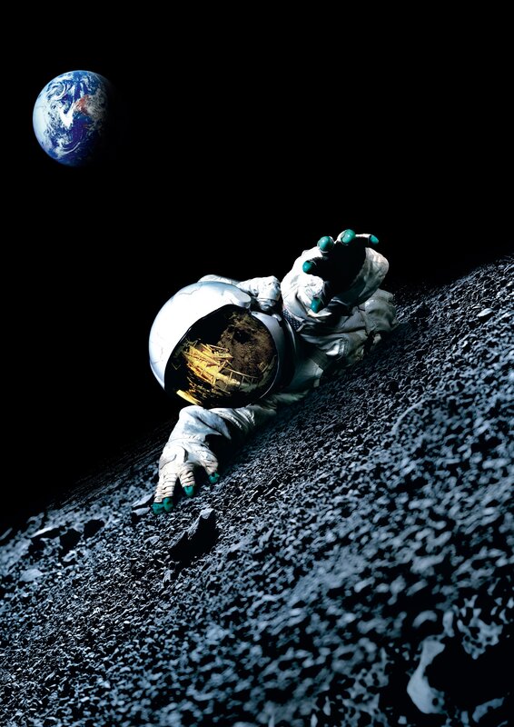 Astronaut on a celestial body