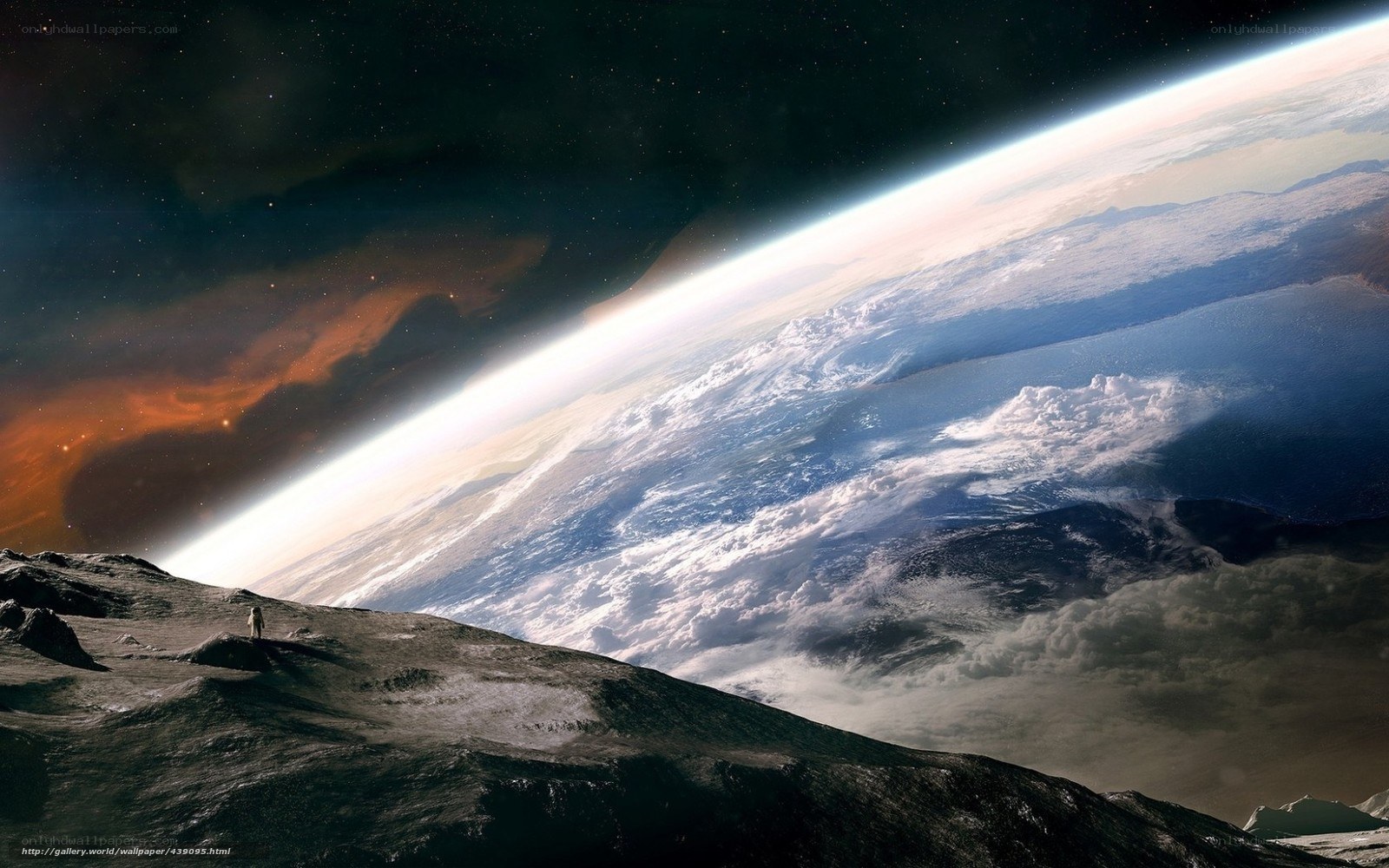 Astronaut on a moon