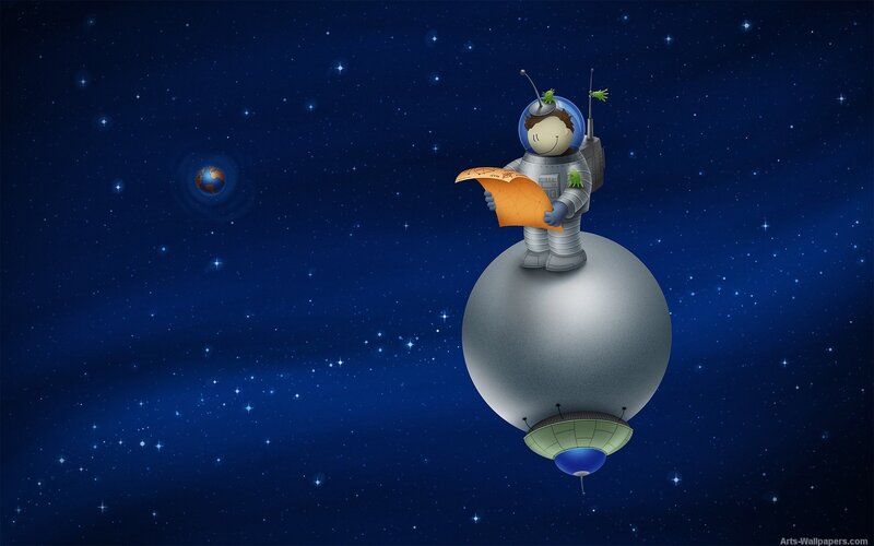 Astronaut on a space sphere