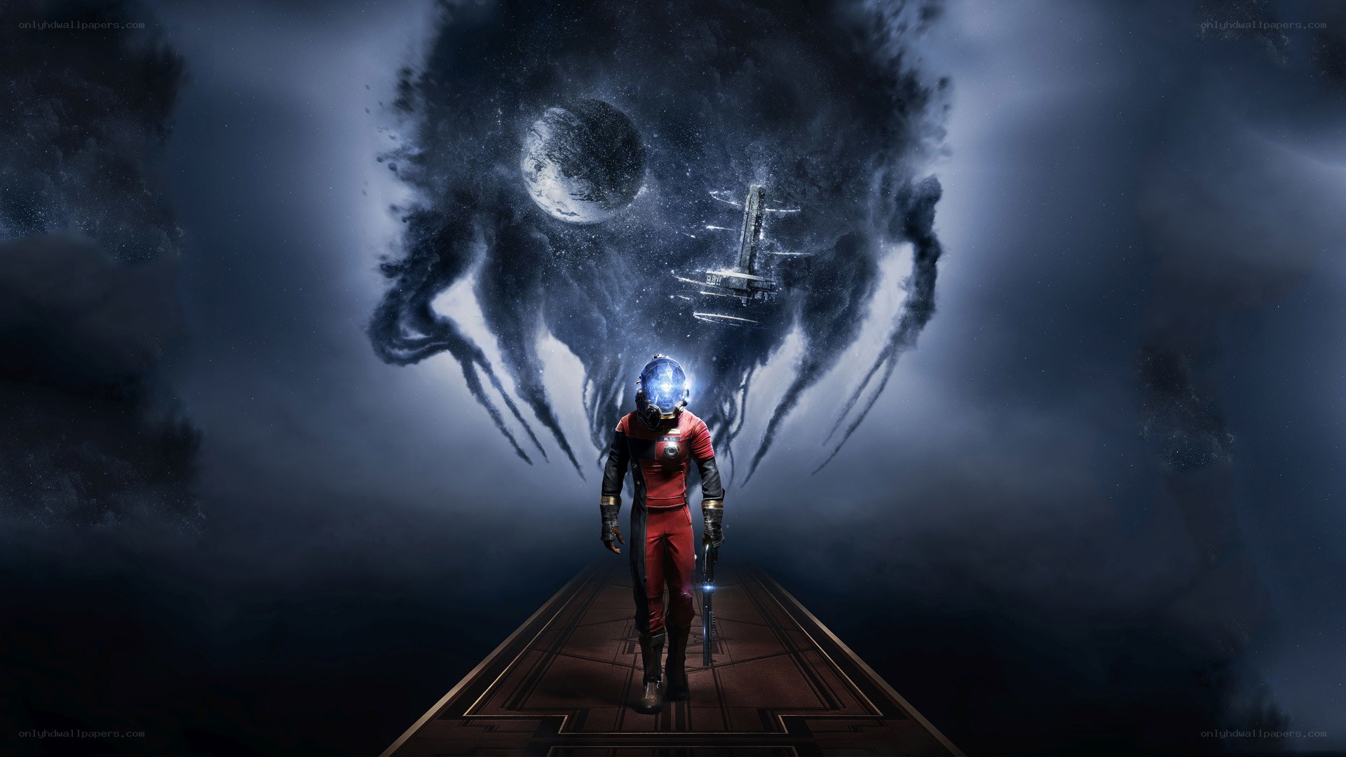astronaut on alien path