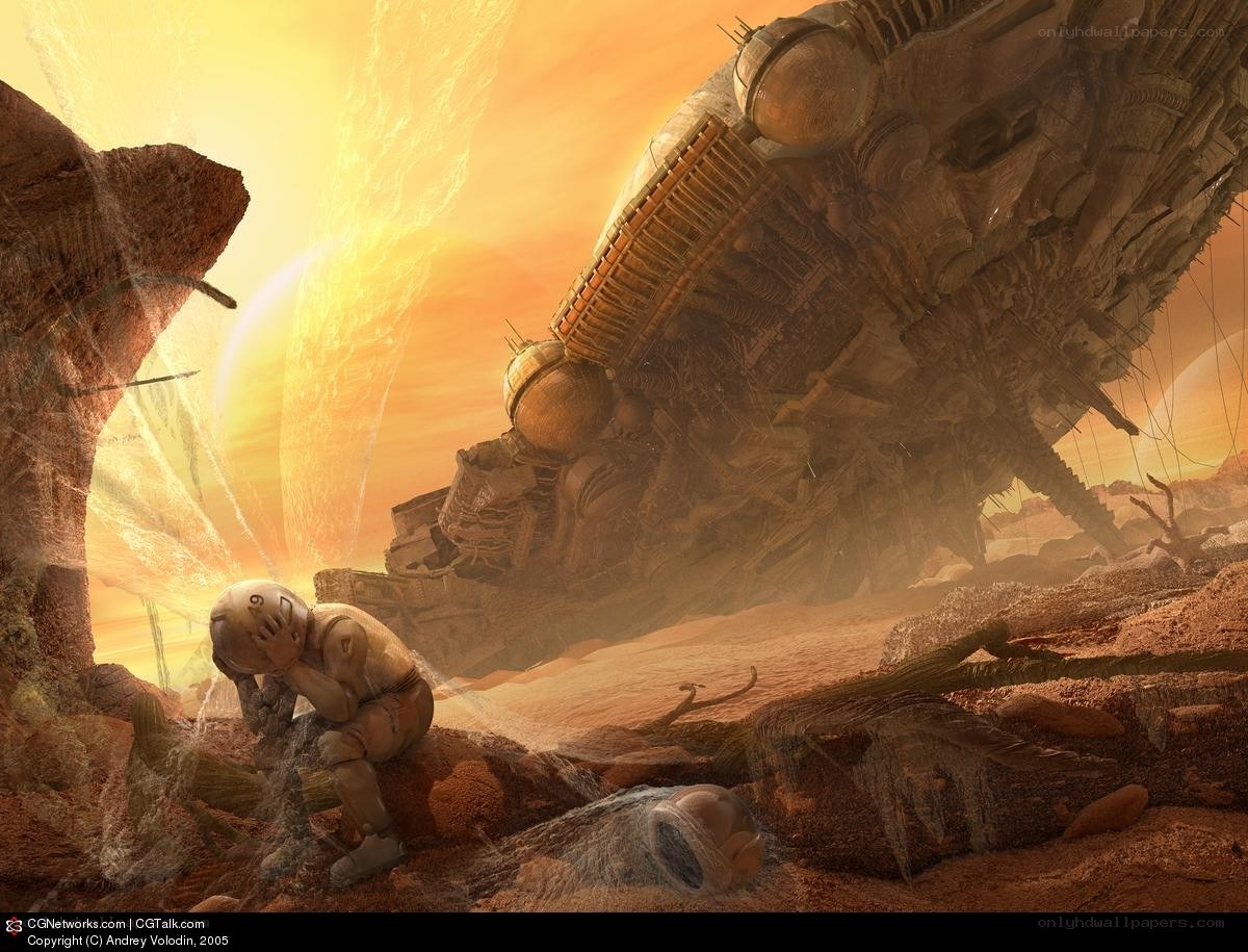 astronaut on alien planet