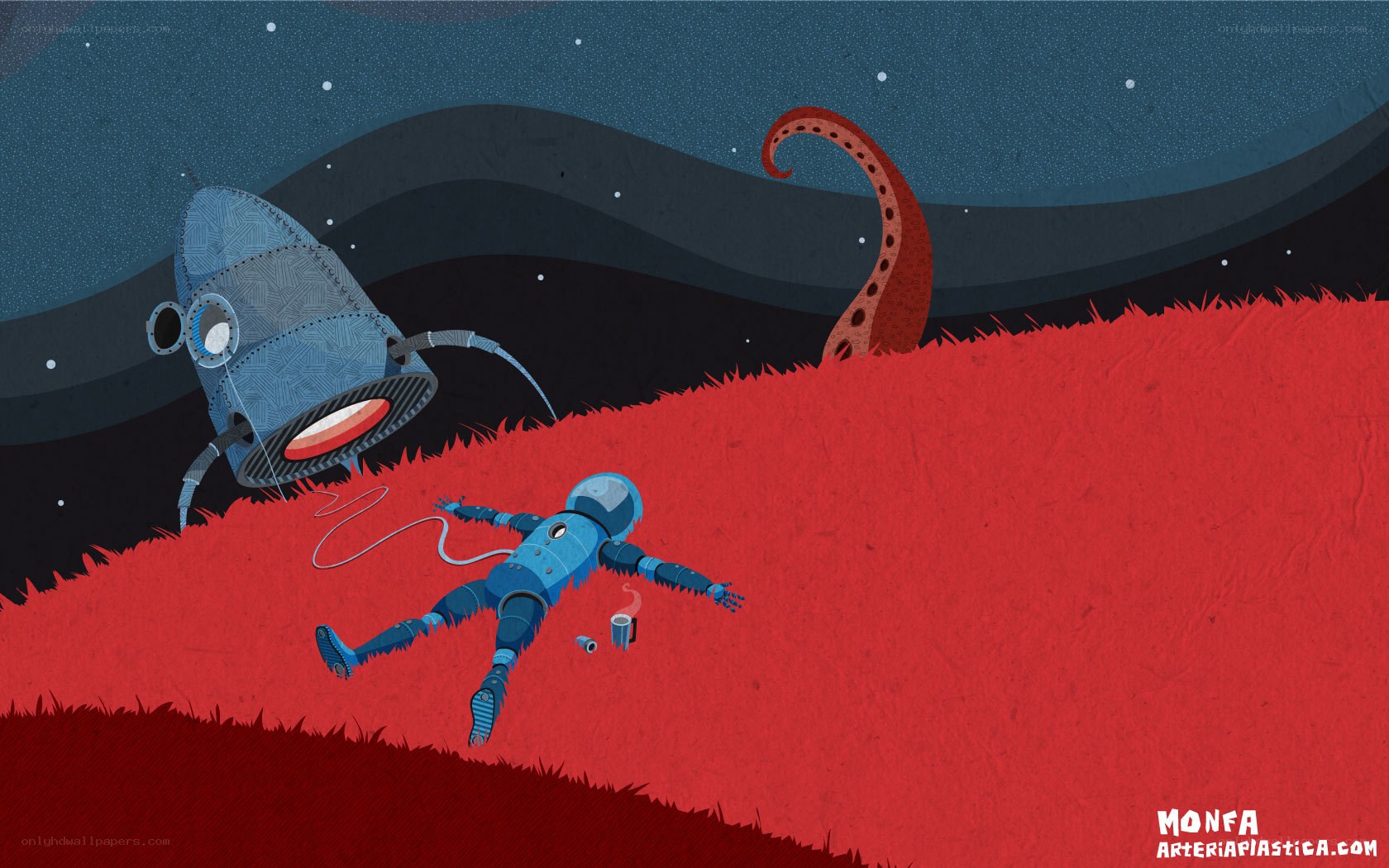 astronaut on alien planet