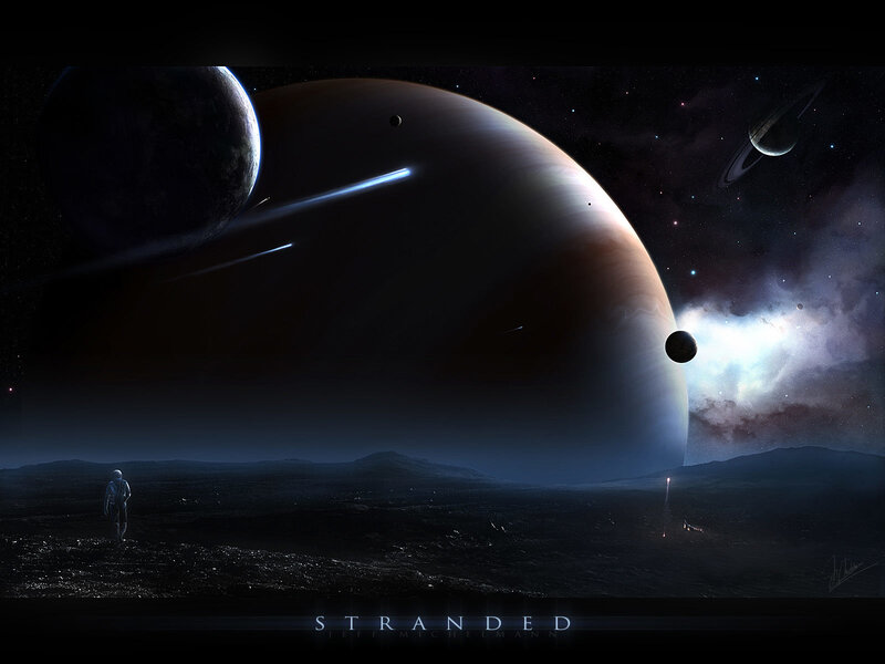 astronaut on alien planet