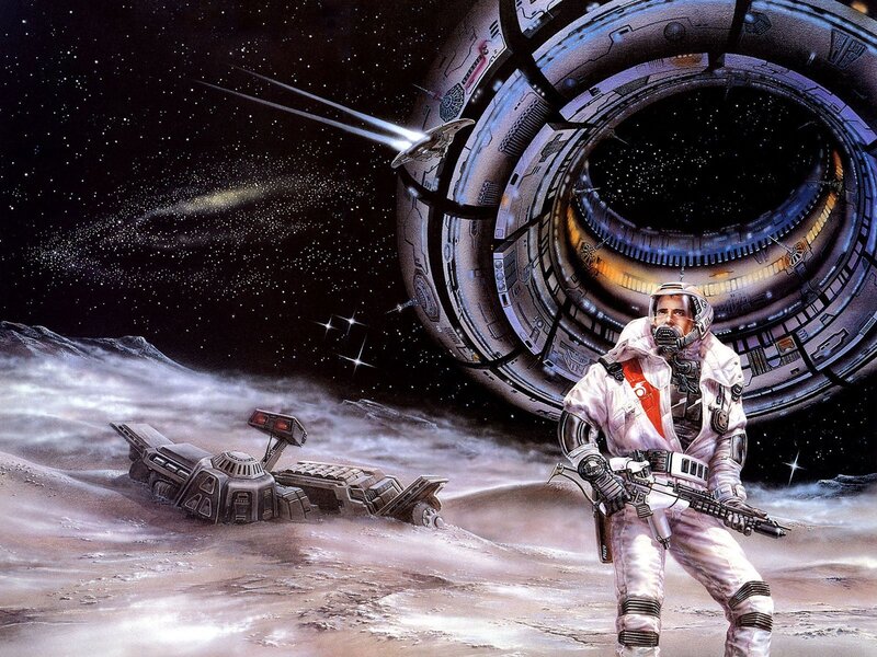 Astronaut on alien planet