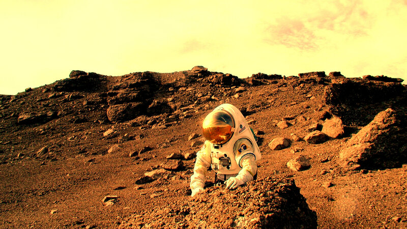 astronaut on alien planet