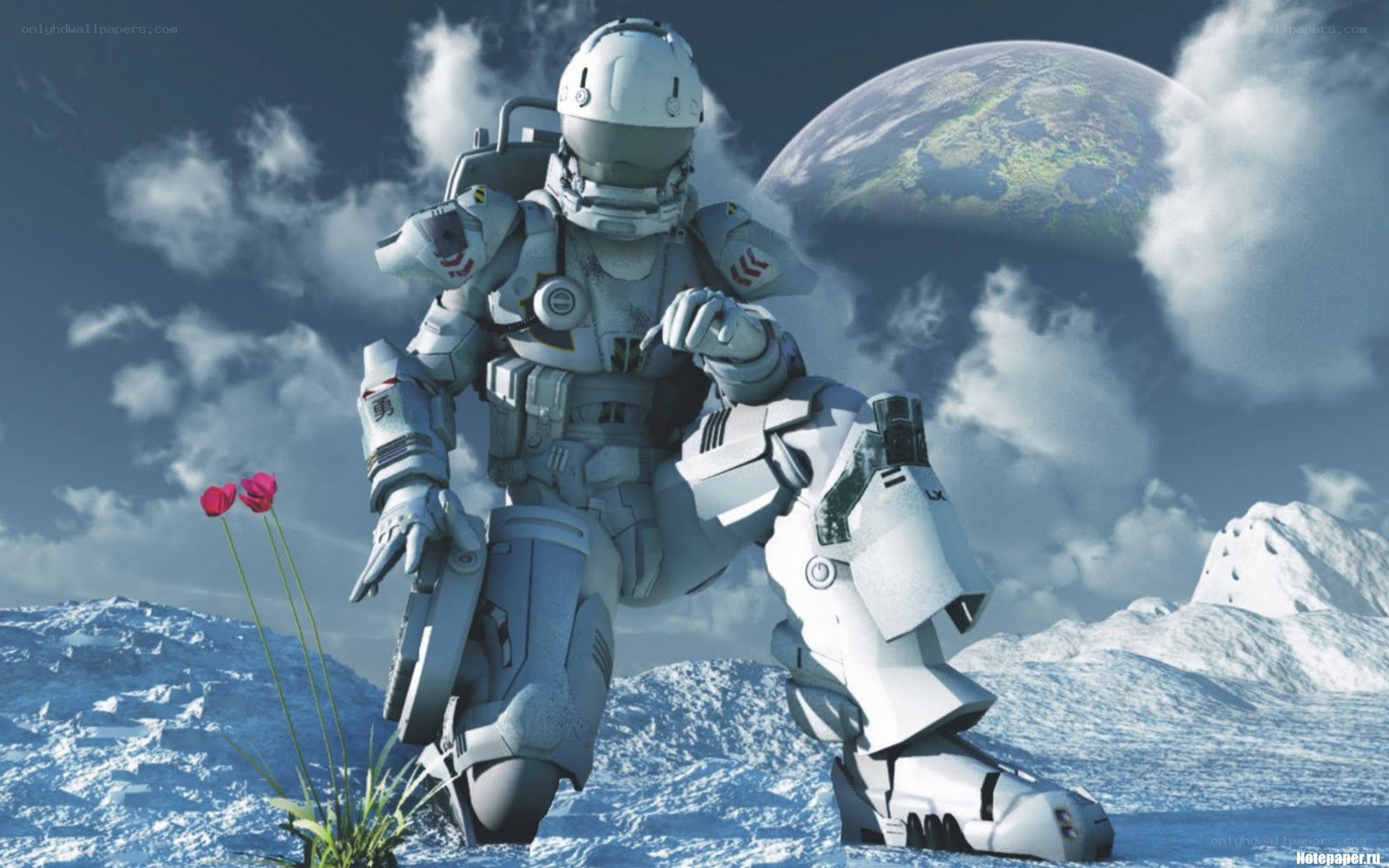 astronaut on alien planet