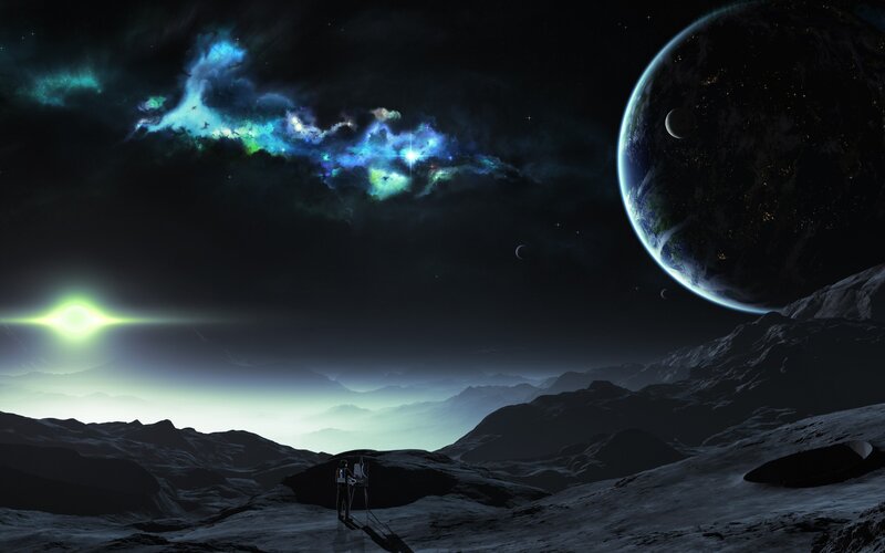 astronaut on alien planet