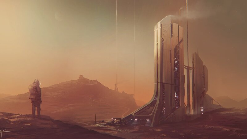 astronaut on alien planet