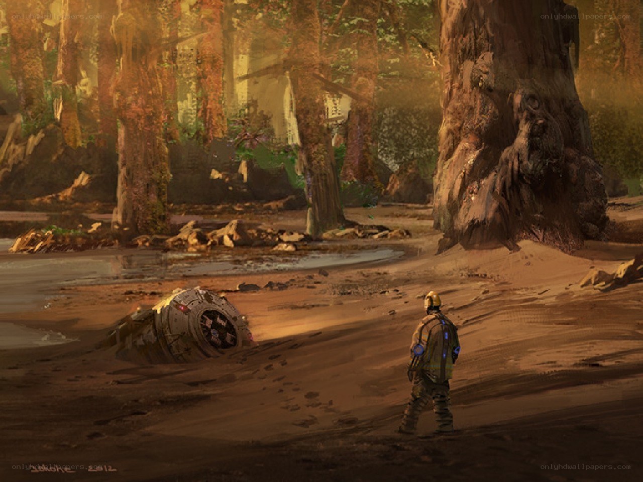 astronaut on alien planet