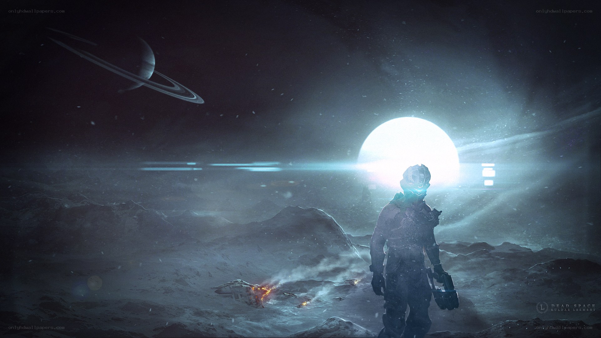 Astronaut on alien planet