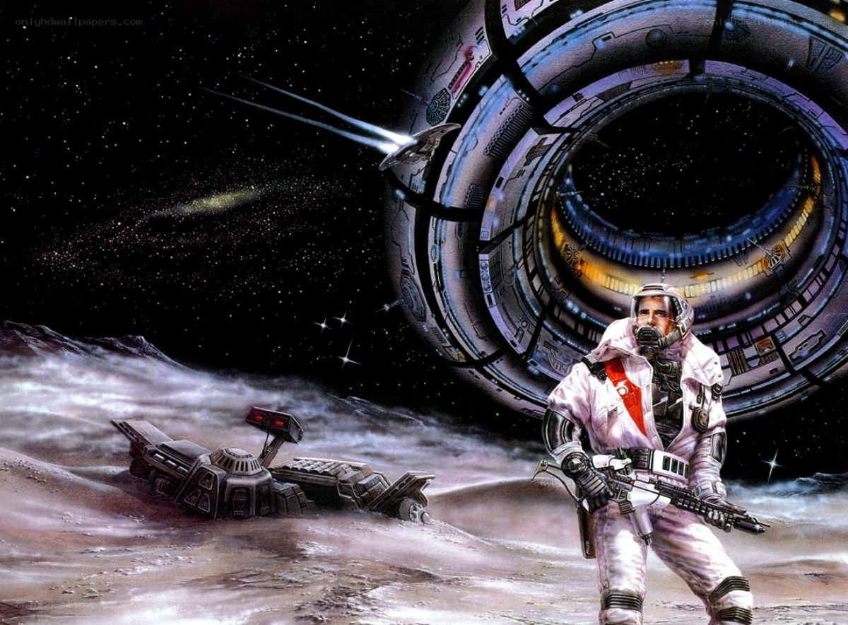Astronaut on alien planet