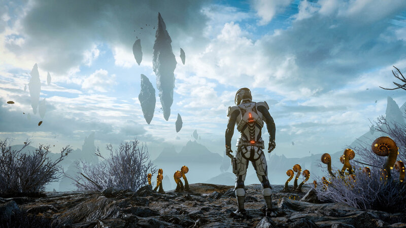 Astronaut on Alien Planet — Blue, Dramatic, Afternoon, 3d Render