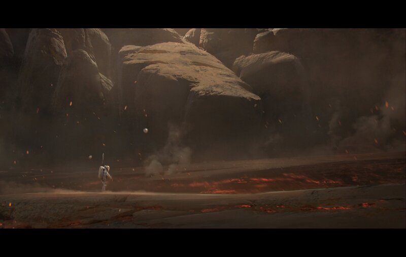 Astronaut on Alien Planet — Brown, Dramatic, 3d Render