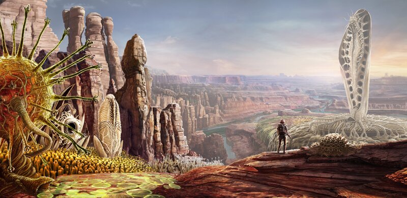 Astronaut on Alien Planet — Brown, Dramatic
