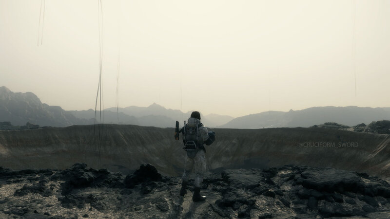 Astronaut on Alien Planet — Gray, Desolate, 3d Render, Mountains
