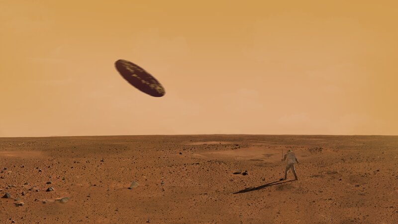 Astronaut on Alien Planet — Orange