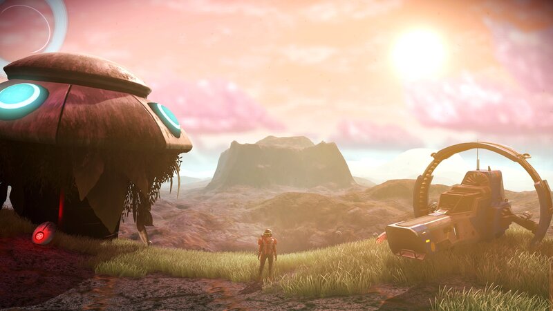 Astronaut on Alien Planet — Pink