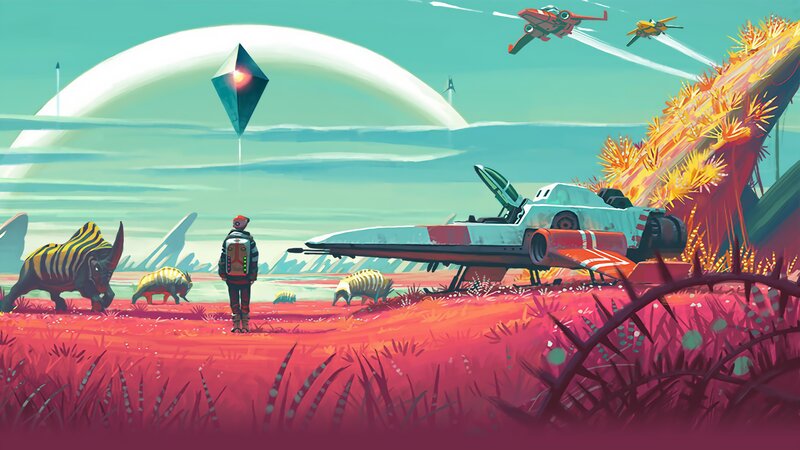 Astronaut on Alien Planet — Red, Dramatic, Digital Art