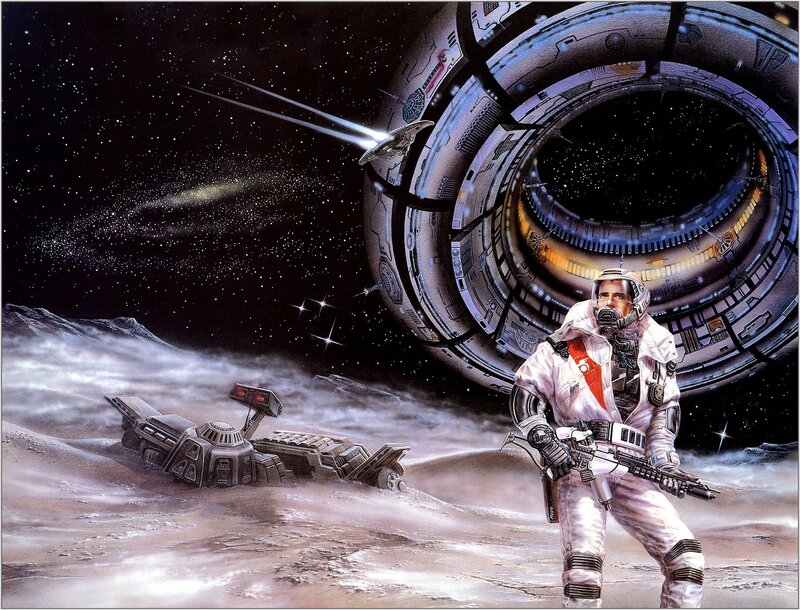 Astronaut on Alien Planet — White, Dramatic