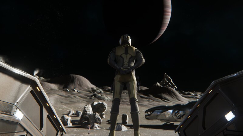 Astronaut on Alien Surface — Black