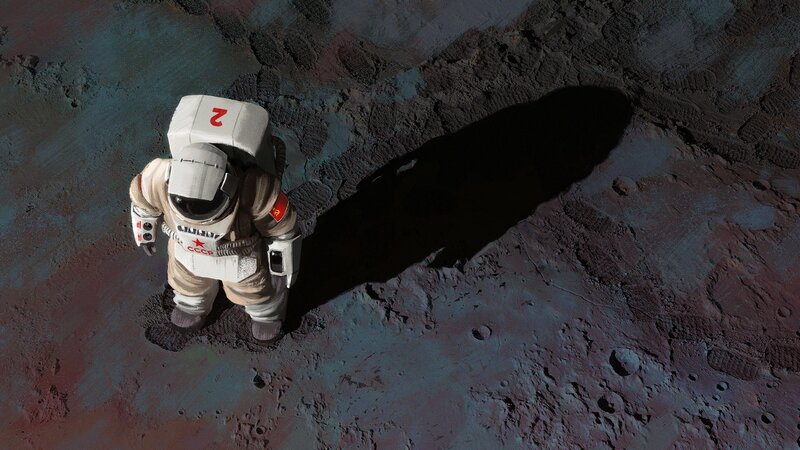 Astronaut on Alien Surface — Gray
