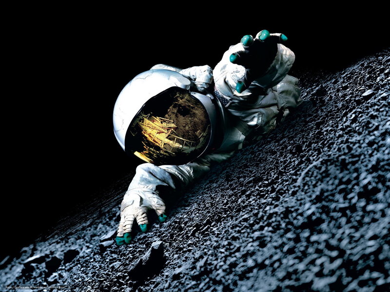 astronaut on alien surface