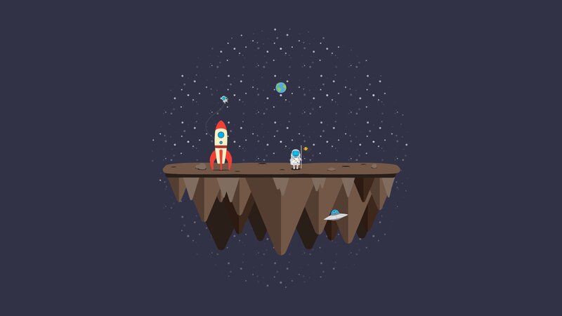 Astronaut on Asteroid