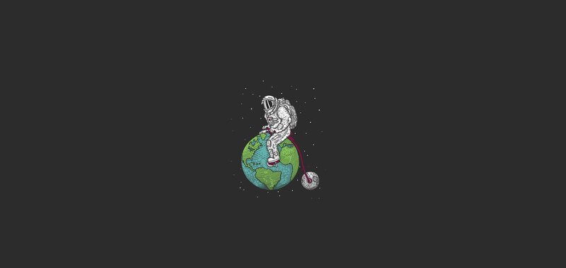 astronaut on bicycle