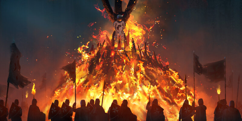 Astronaut on Burning Pyre