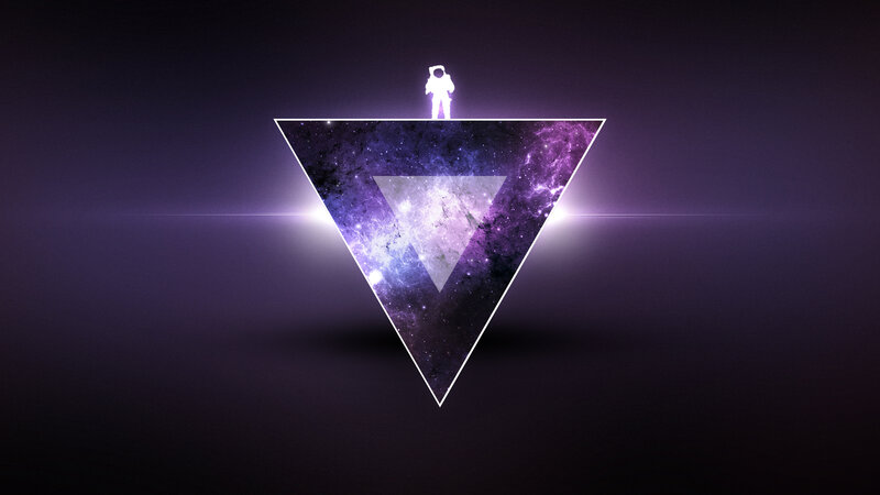 astronaut on cosmic triangle