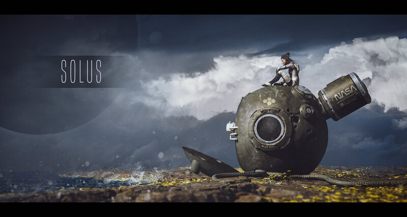 Astronaut on Crashed Capsule