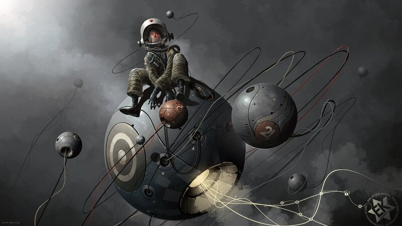 Astronaut on Floating Sphere