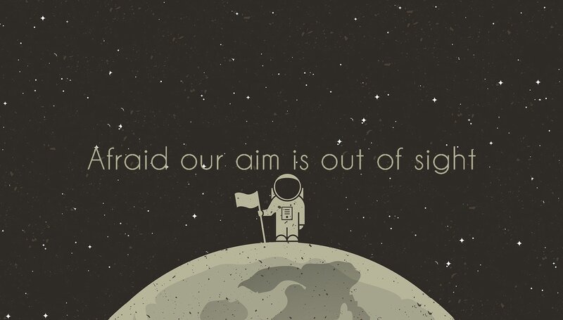 Astronaut on Moon — Gray, Contemplative