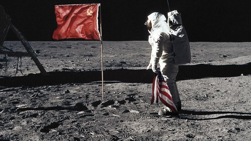 Astronaut on Moon — Gray, Dramatic, Photograph