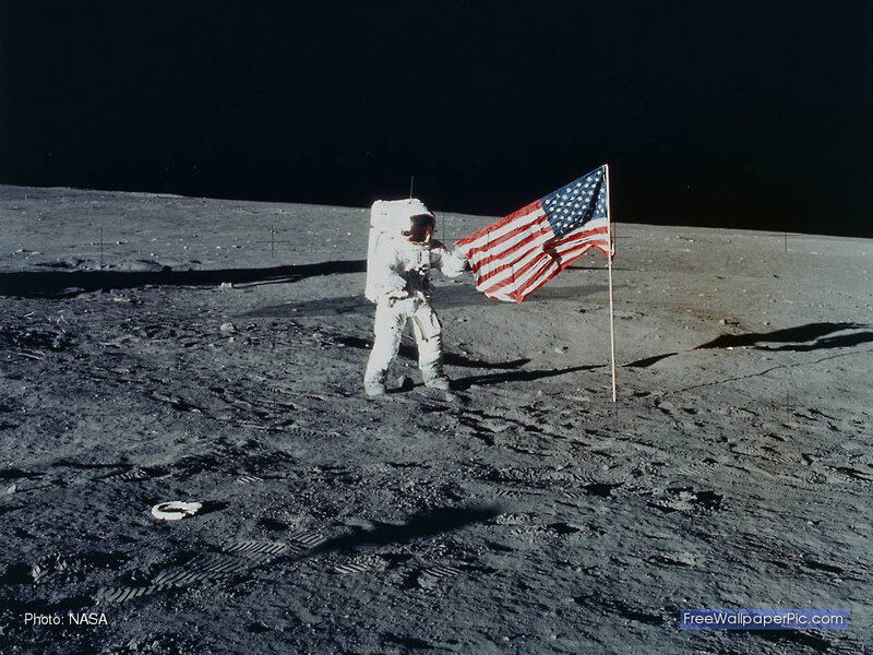 Astronaut on Moon — Gray